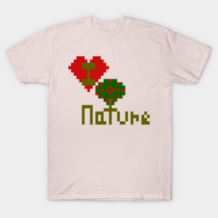 I Love Nature Pixelart T-Shirt